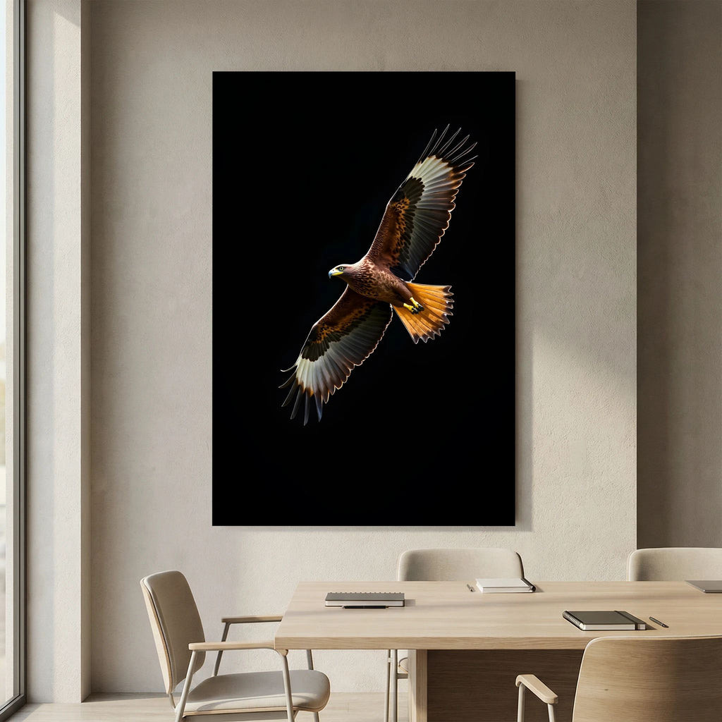 Eagle In Flight Delicate Bold Minimalist Wall Canvas