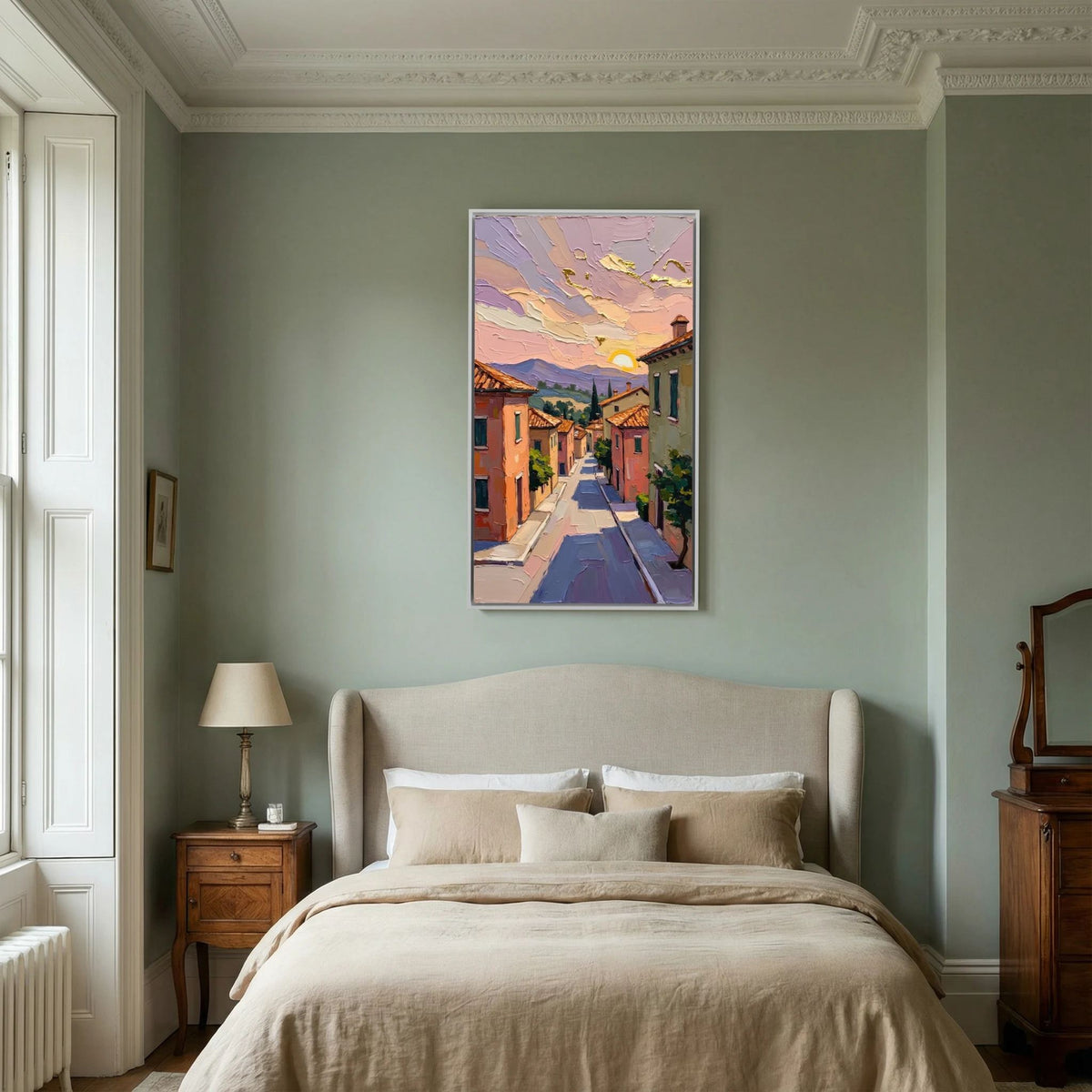Abstract Street Scene Oil Style Wall Art
