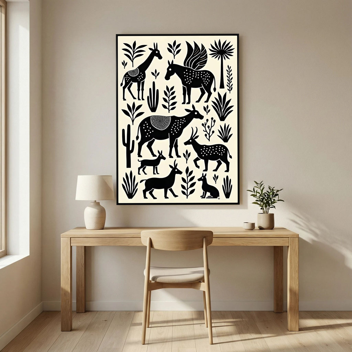 Mystical Planes Animals Canvas Wall art