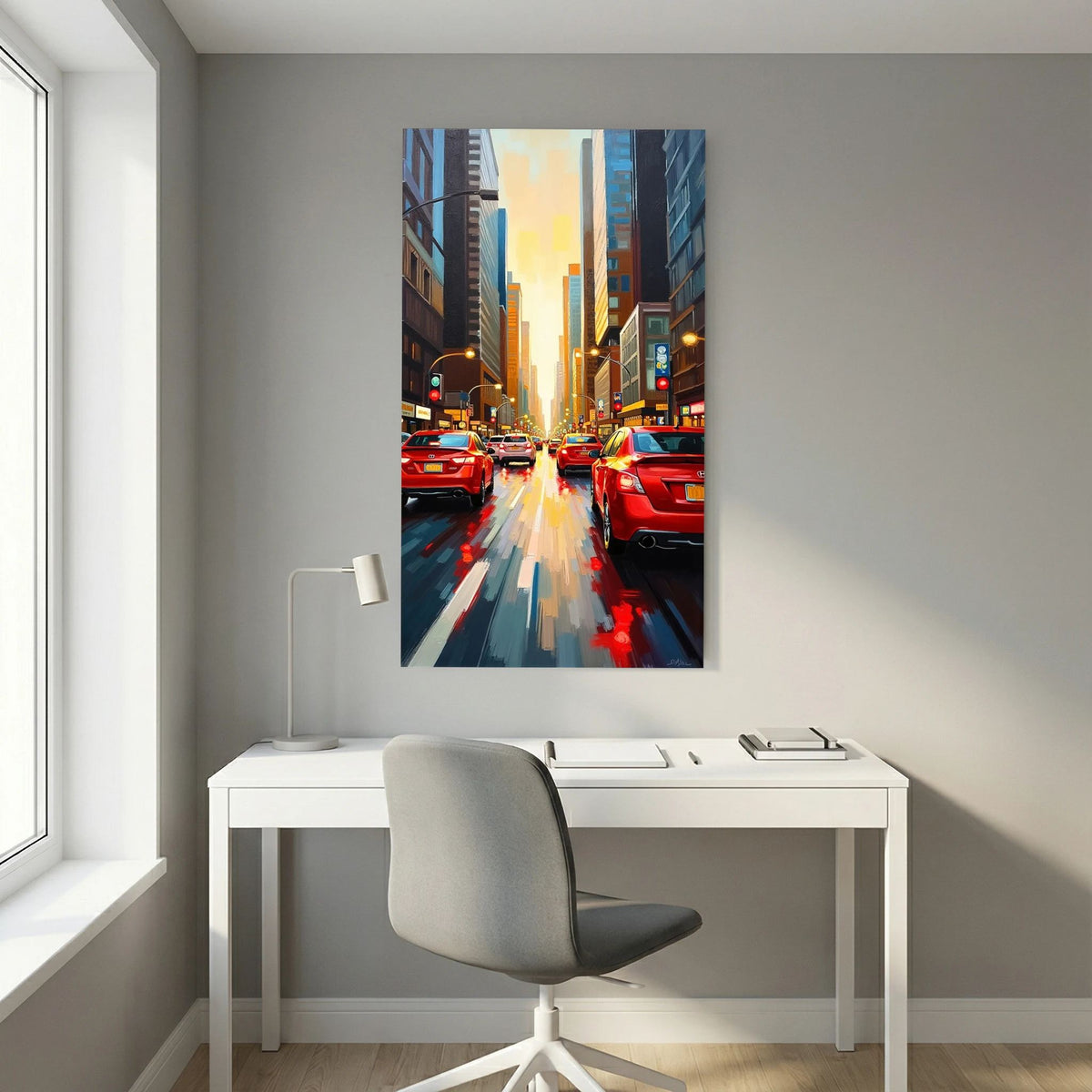 Vibrant Brooklyn Street Scene Canvas Wall Art