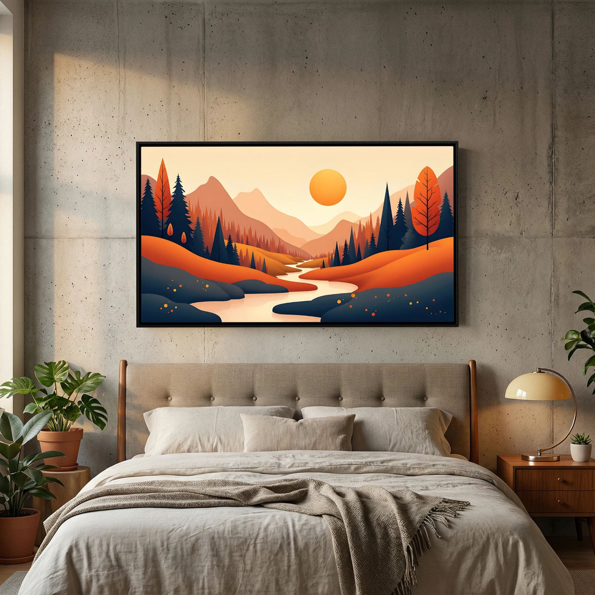 Abstract Autumn Landscape Wall Art
