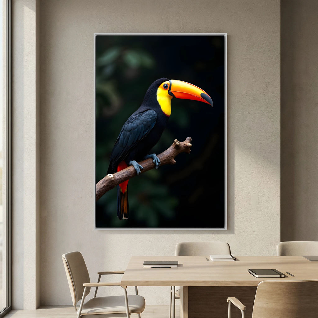 Toucan Wall Art Minimalist Canvas 