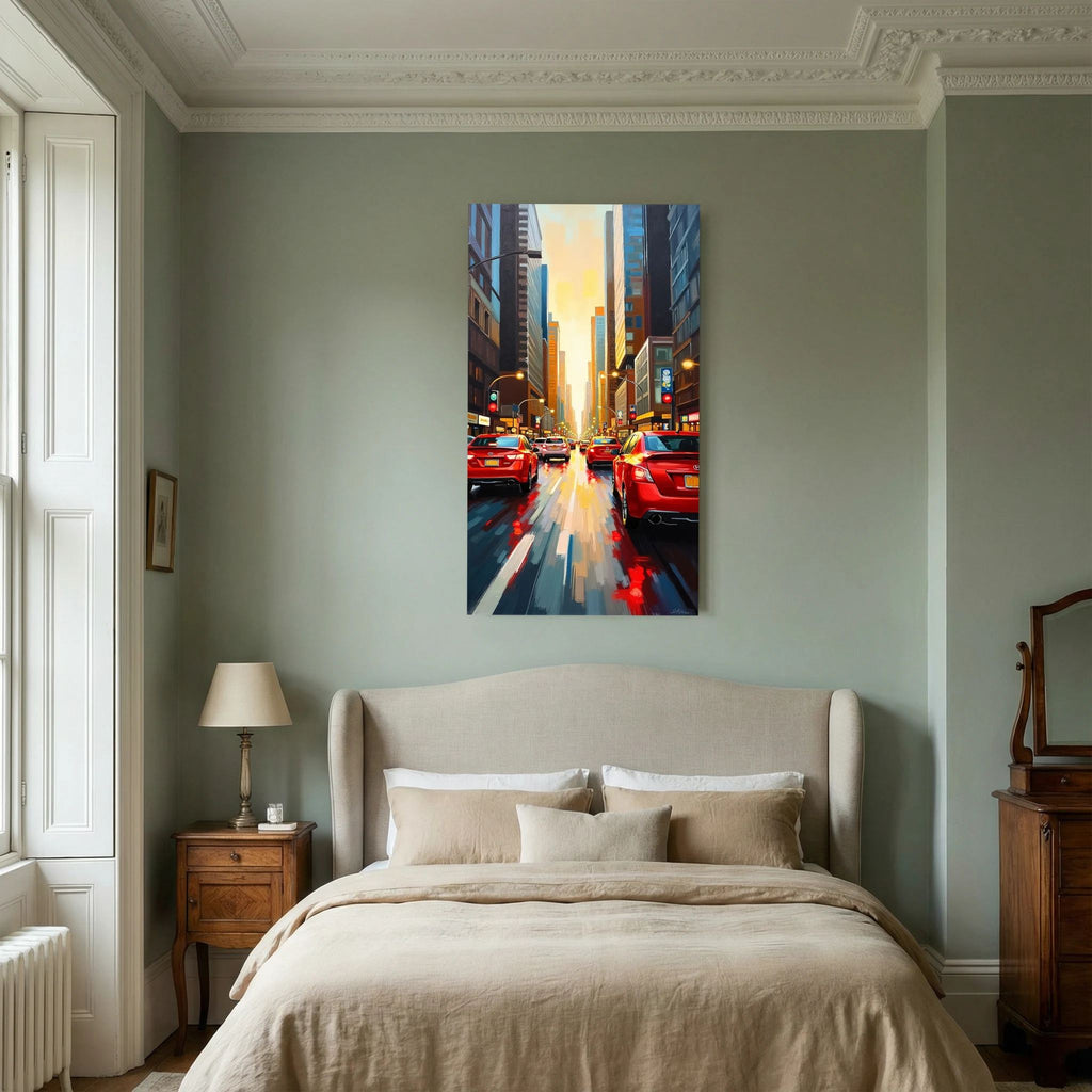 Vibrant Brooklyn Street Scene Canvas Wall Art