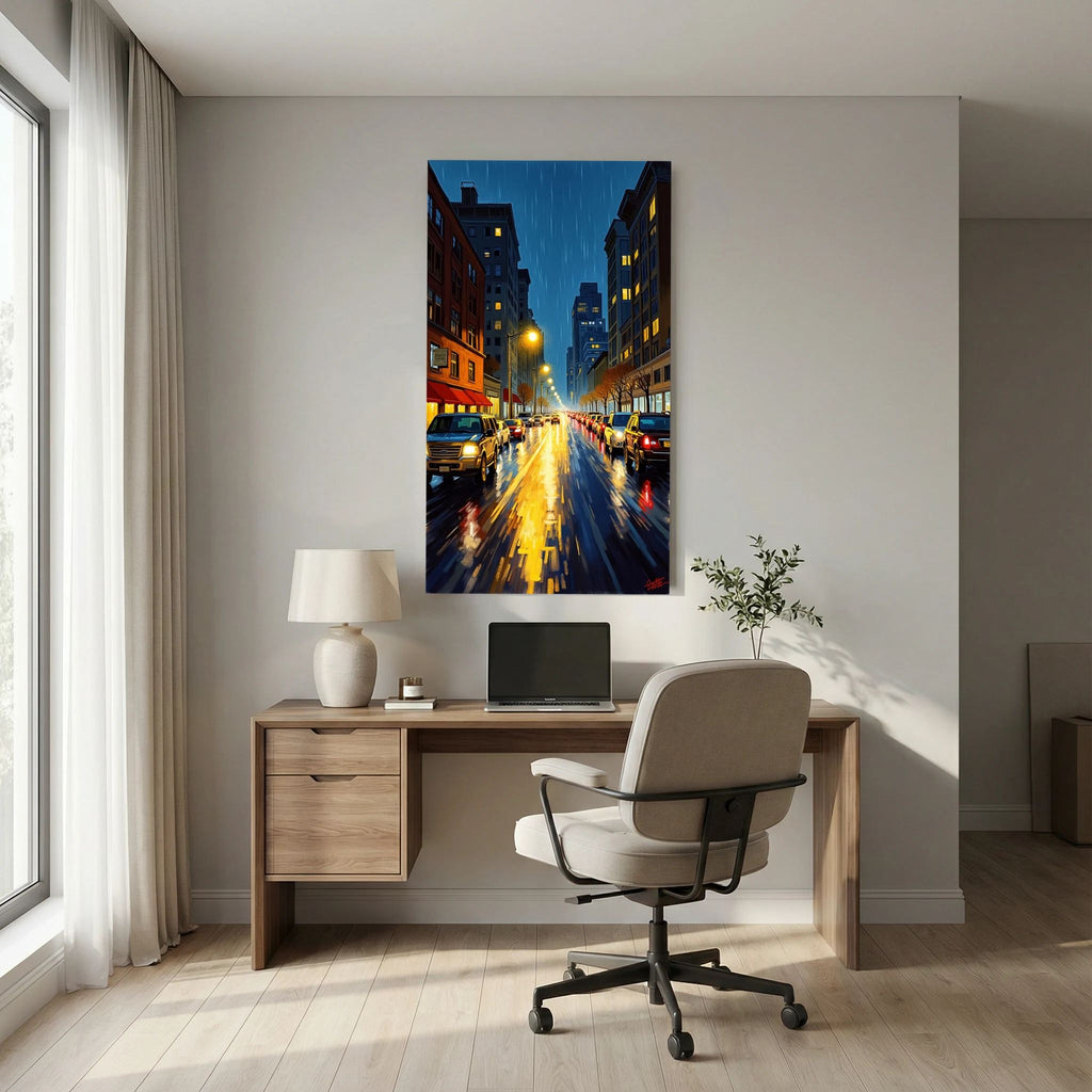 Brooklyn By Night Canvas Wall Art