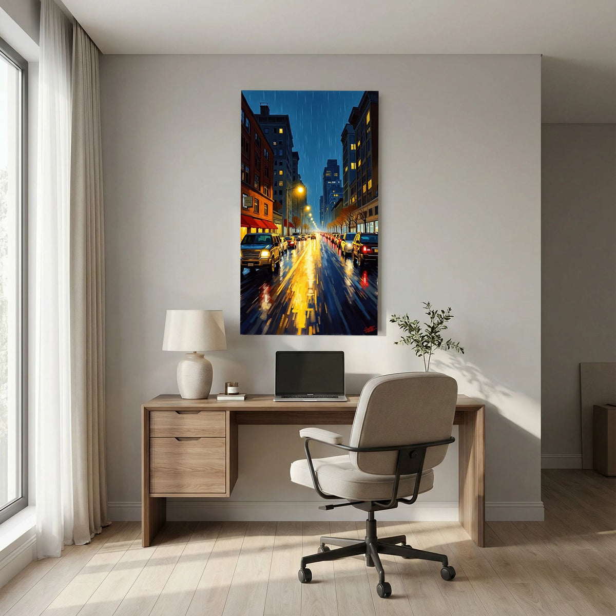 Brooklyn By Night Canvas Wall Art