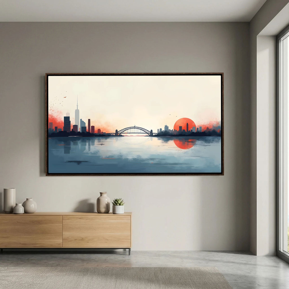 Sydney Harbour Bridge Abstract Sunset