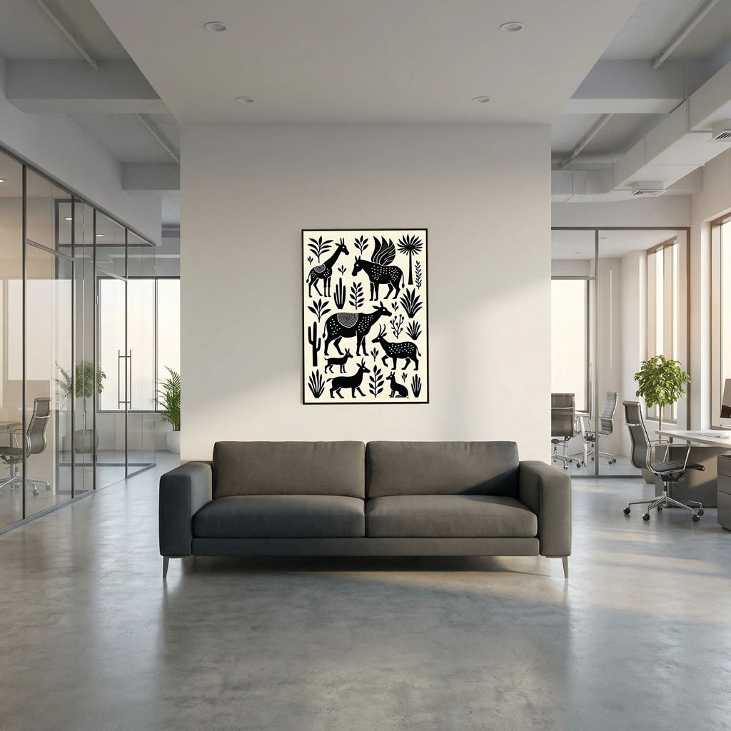 Mystical Planes Animals Canvas Wall art