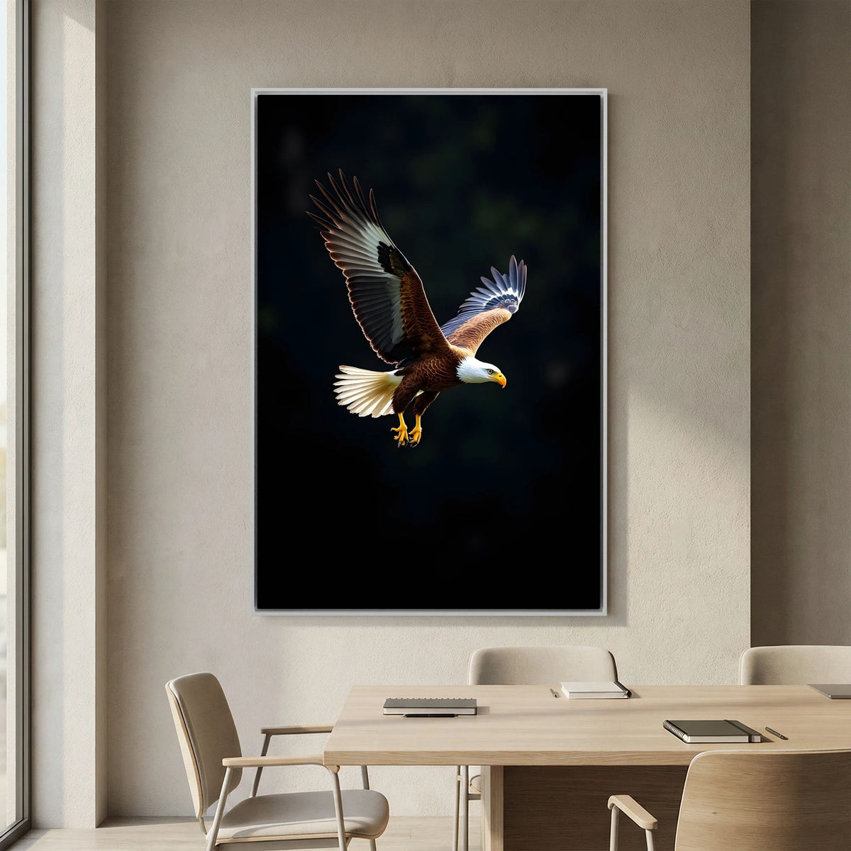 Minimalist Eagle Canvas Wildlife Wall Art