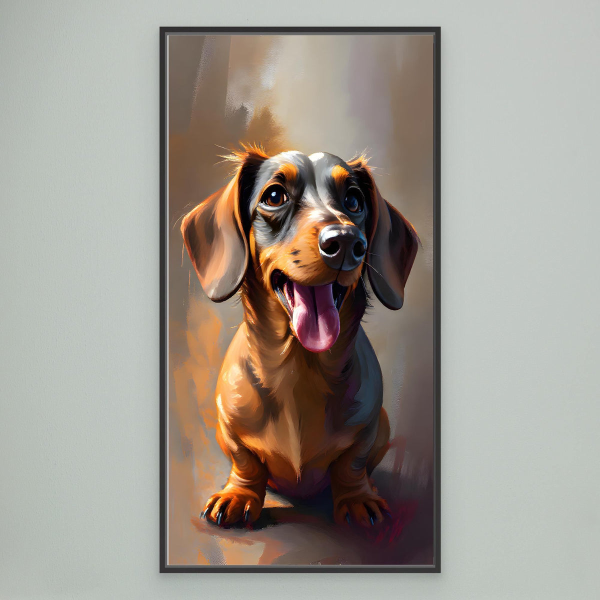 Abstract Happy Dachshund 
