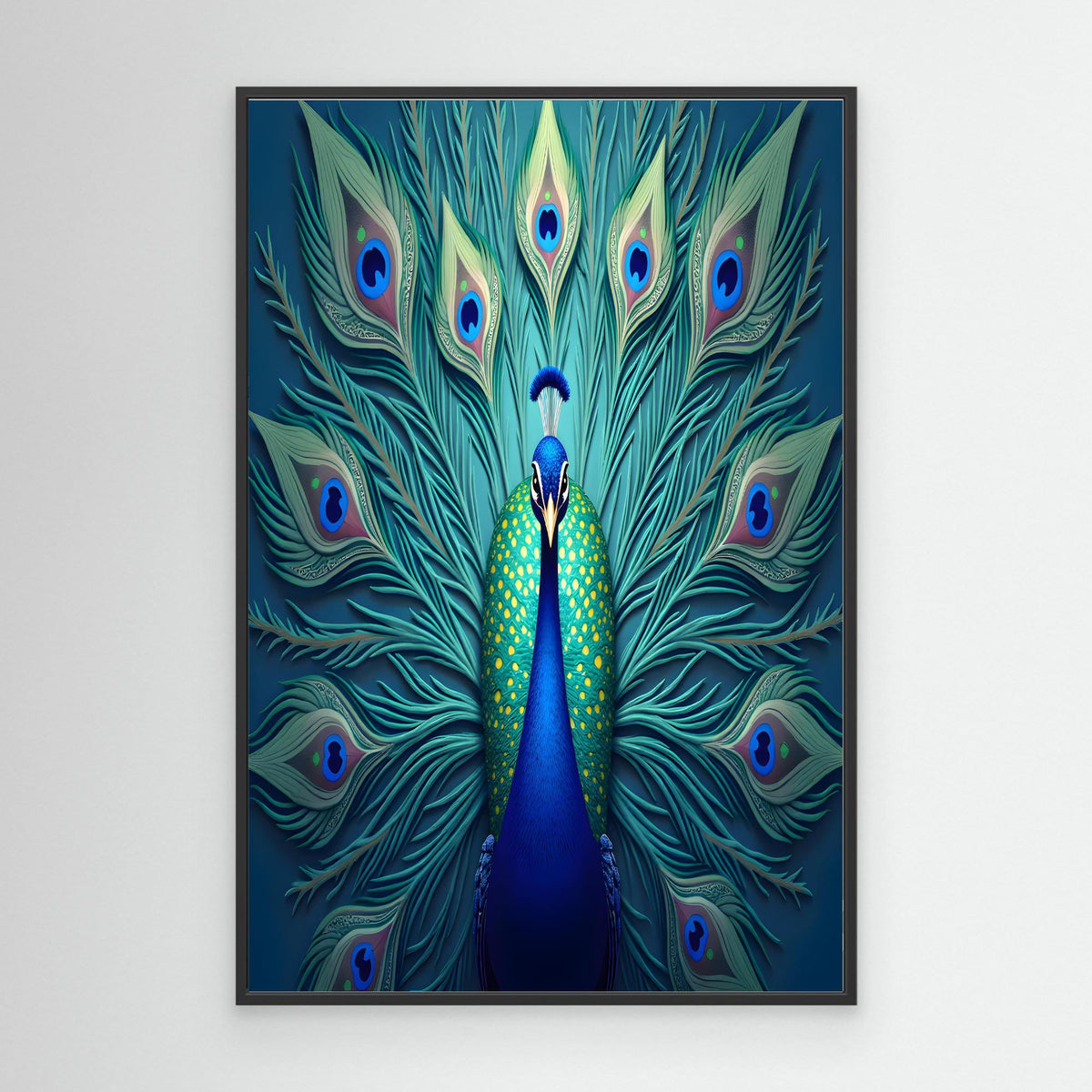 AI Creations Art Deco Style Peacock