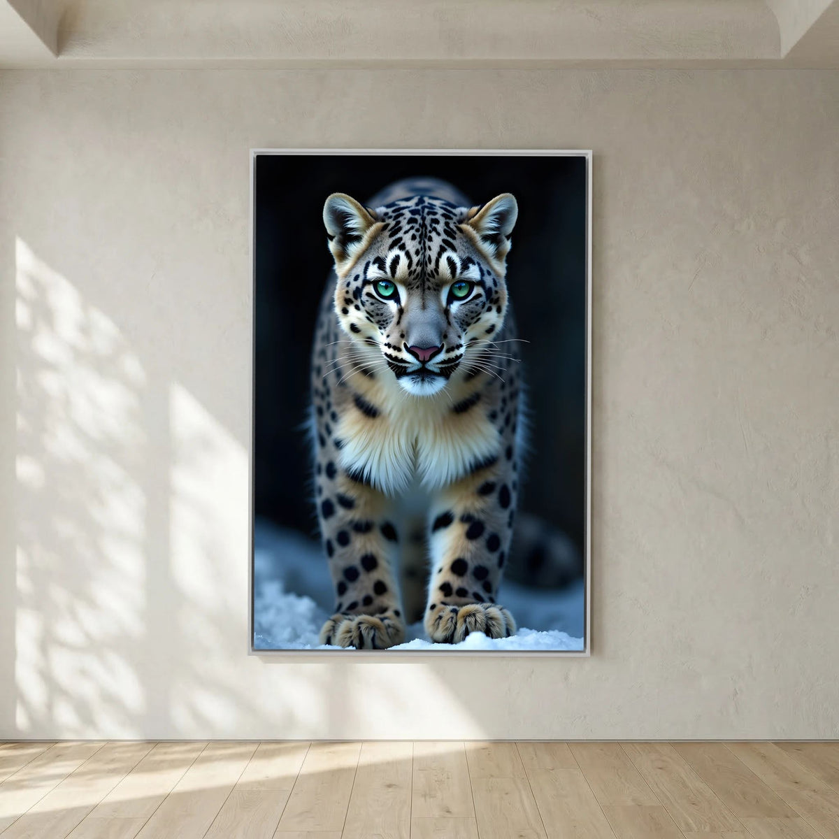 Snow Leopard Wall Canvas Minimalist Wall Decor