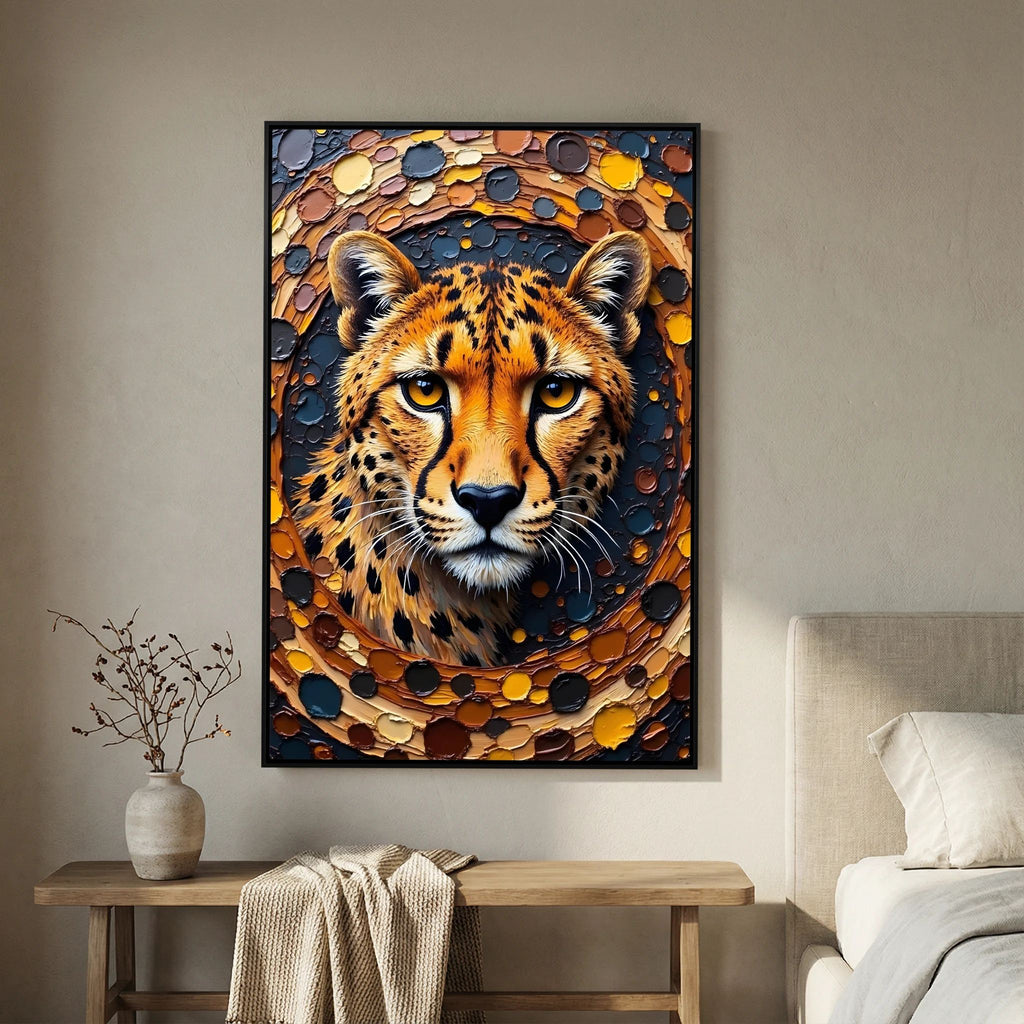Majestic Cheetah Oil Style Canvas Minimalist Wall Decor