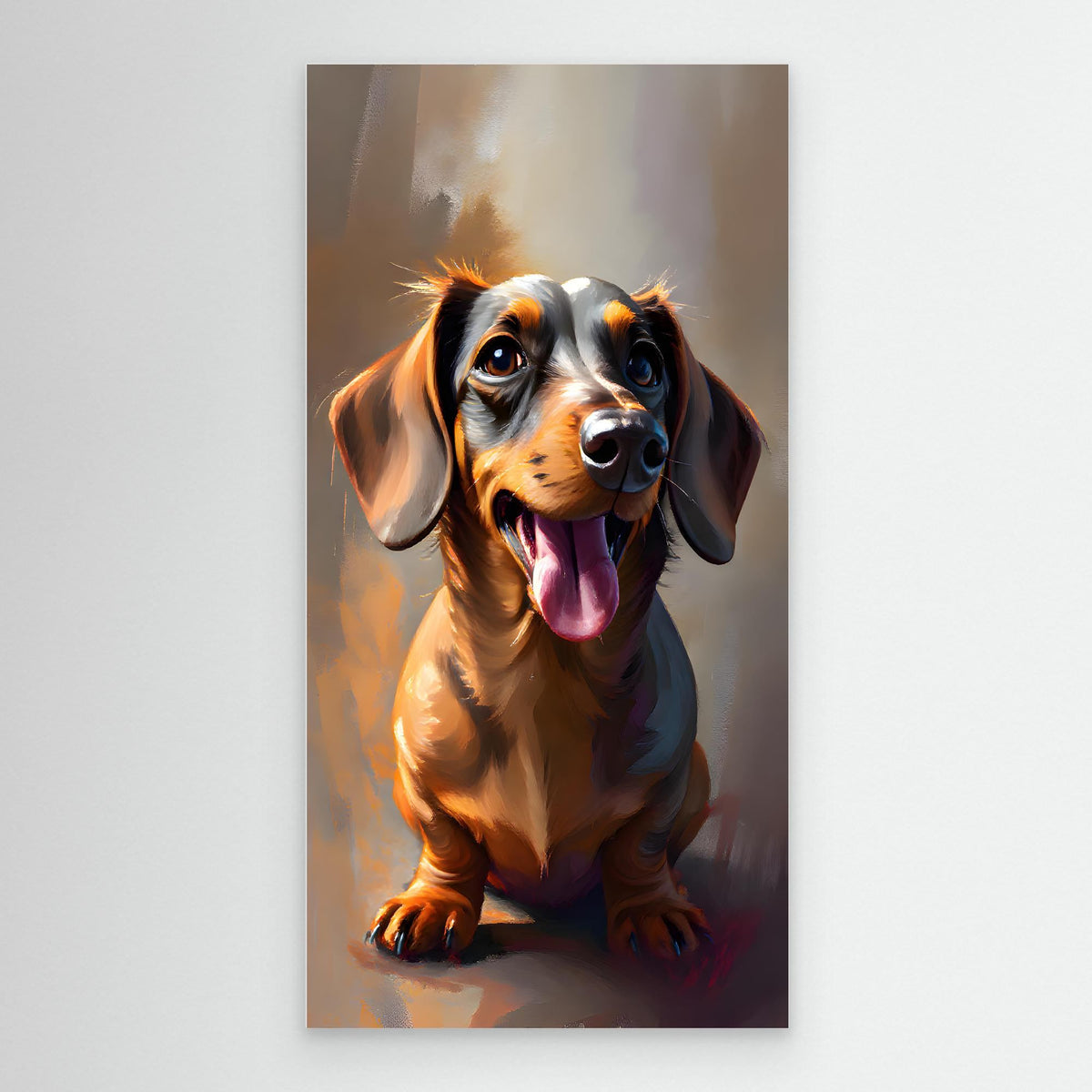 Abstract Happy Dachshund 