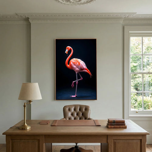 Stunning Picture Of A flamingo Minimalist Wall Canvas
