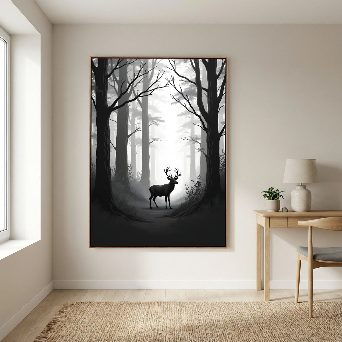 Black & White Lone Stage Canvas Print