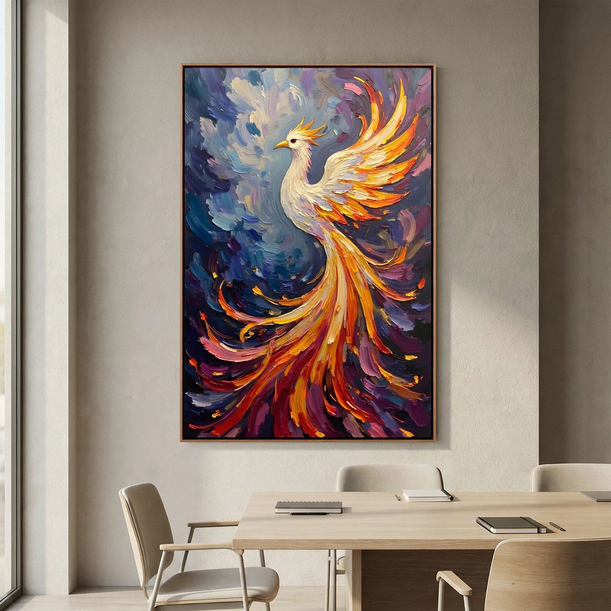 Pheonix Abstract Oil Style Minimalist Wall Decor