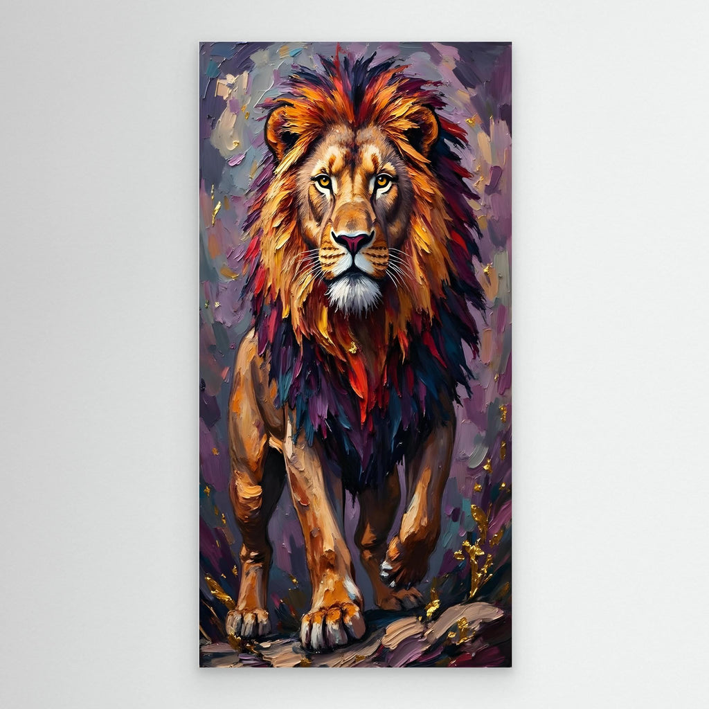 Abstract Lion Minimalist Oil Style