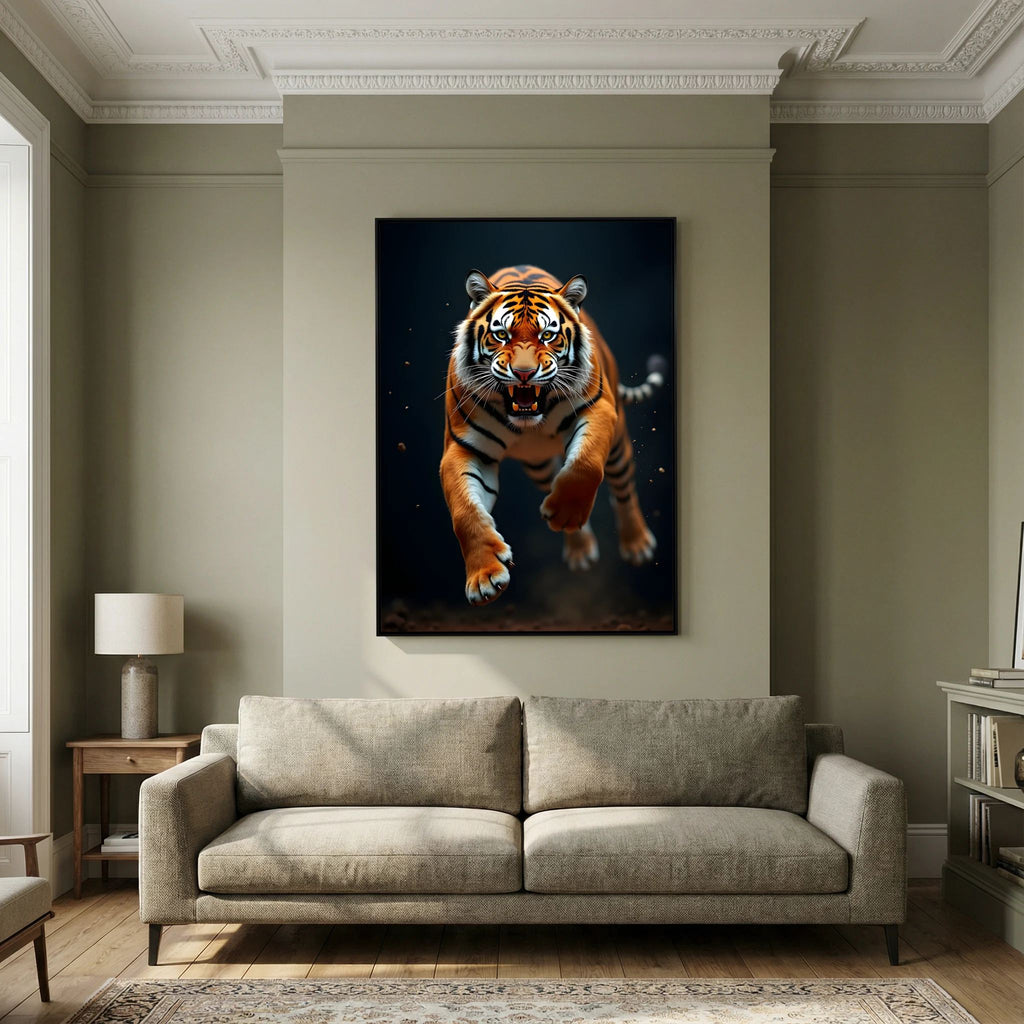 Tiger In Abstract Style Canvas