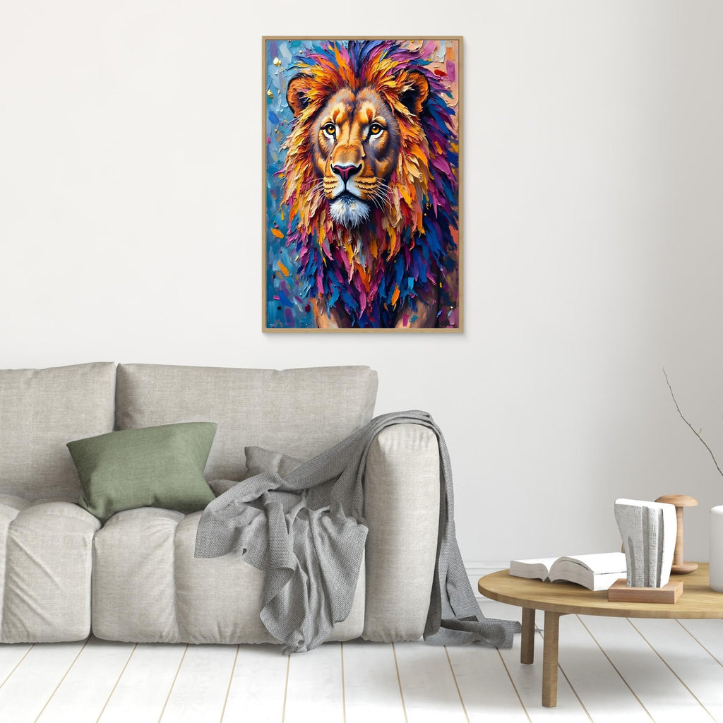 Lions Stare Oil Style