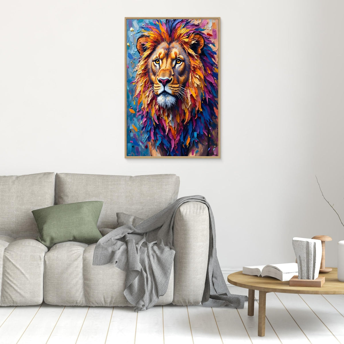 Lions Stare Oil Style