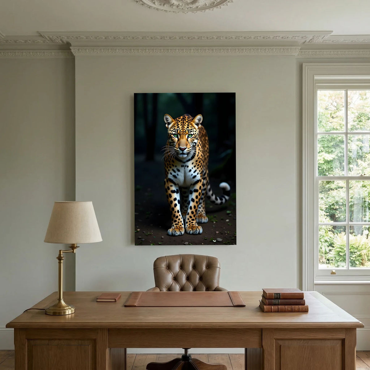 Leopard Minimalist Wall Art Canvas Print