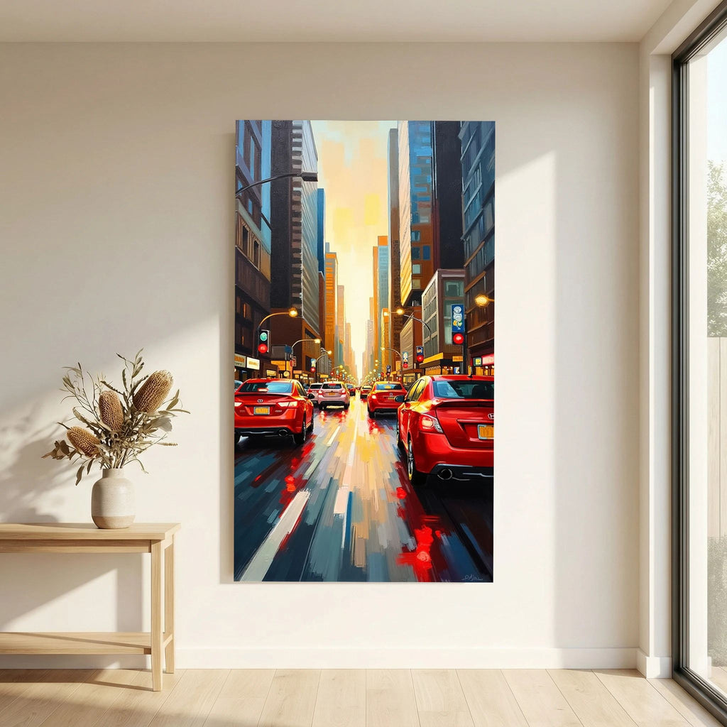Vibrant Brooklyn Street Scene Canvas Wall Art