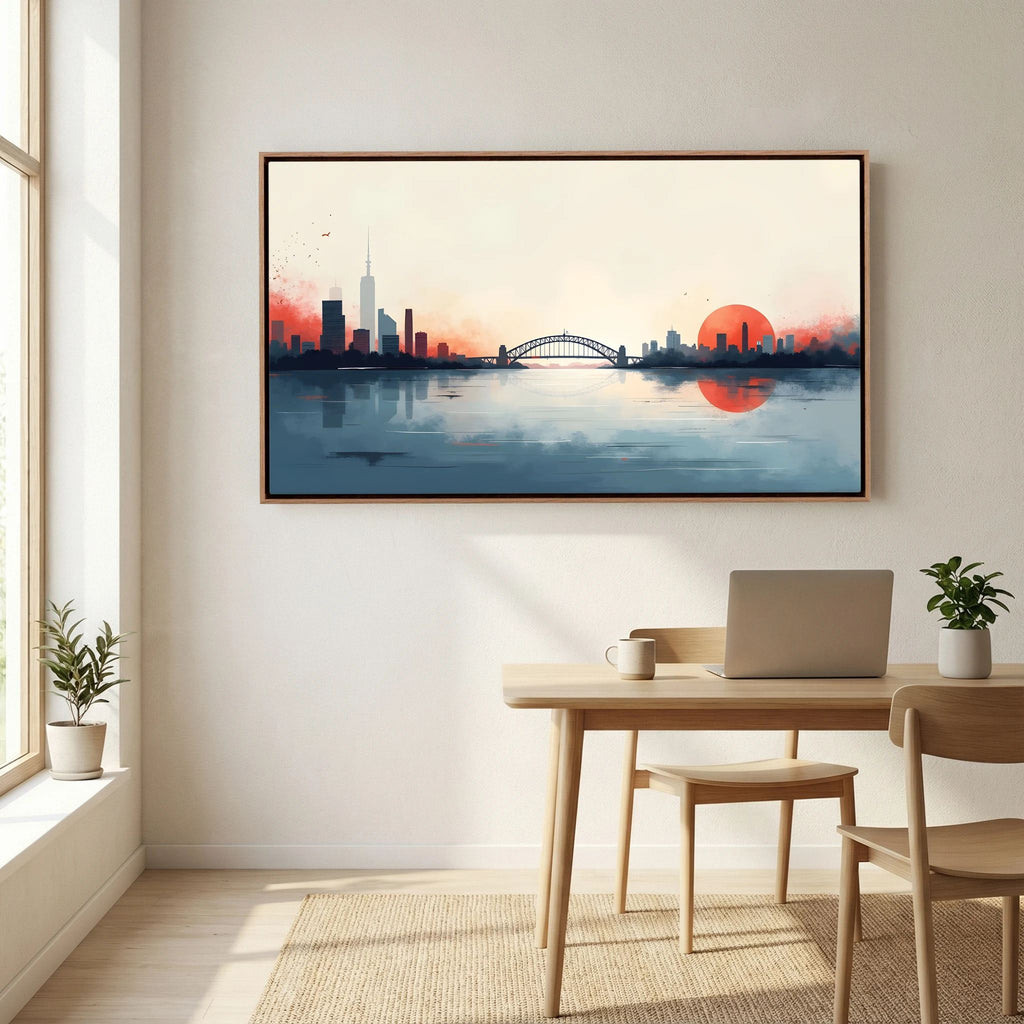 Sydney Harbour Bridge Abstract Sunset