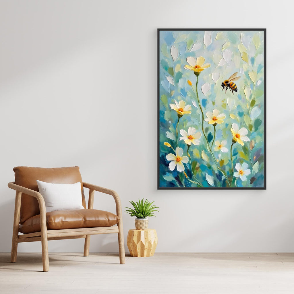 Abstract Bee Art Minimalist Oil Style