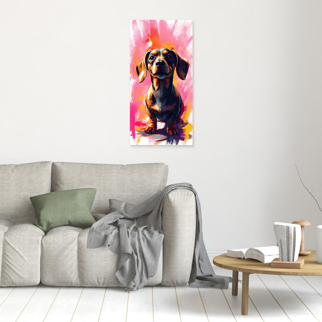 Abstract Dachshund Vision In Pink