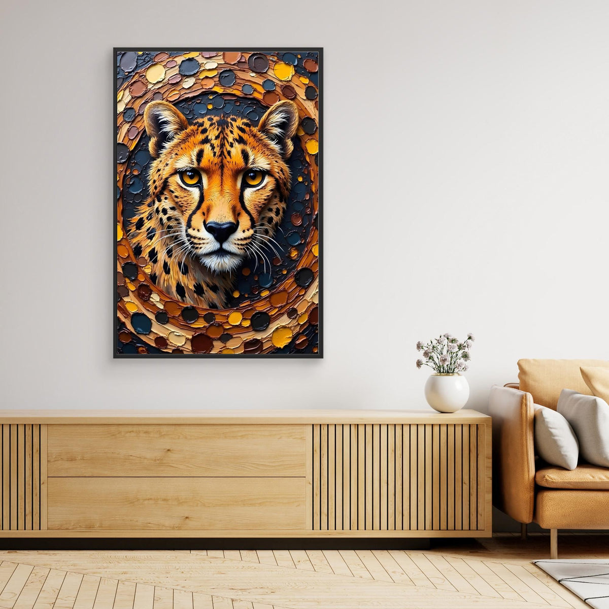 Majestic Cheetah Oil Style Canvas Minimalist Wall Decor