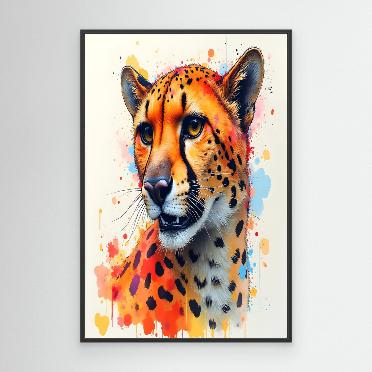 Abstract Cheetah Minimalist Ink Style