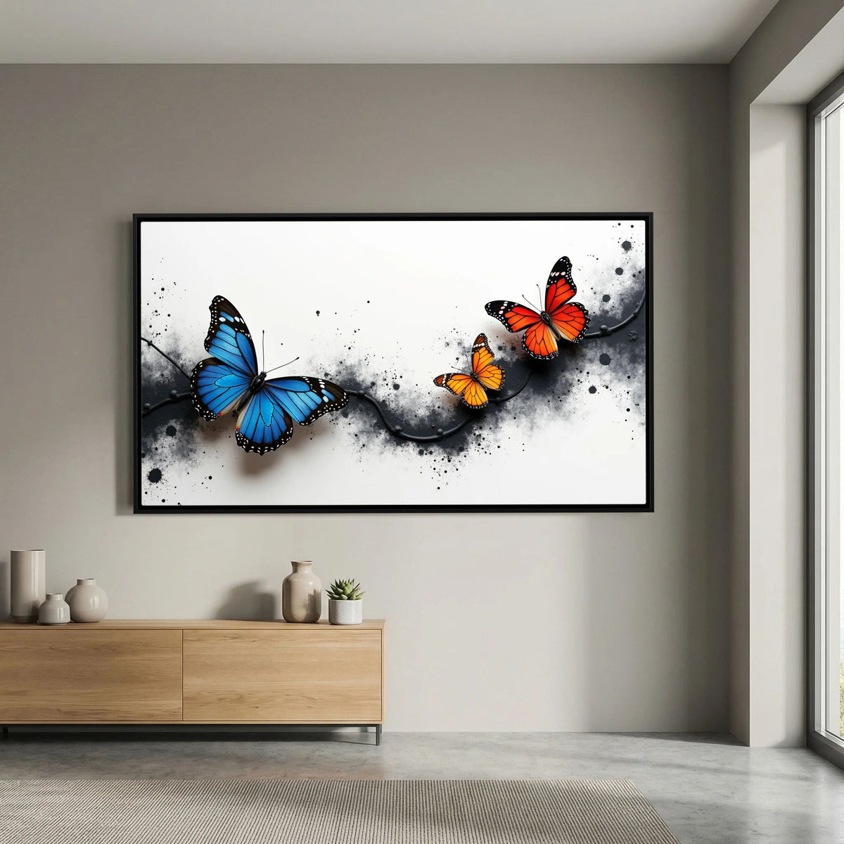Butterfly Metamorphosis In Indigo and Ochre