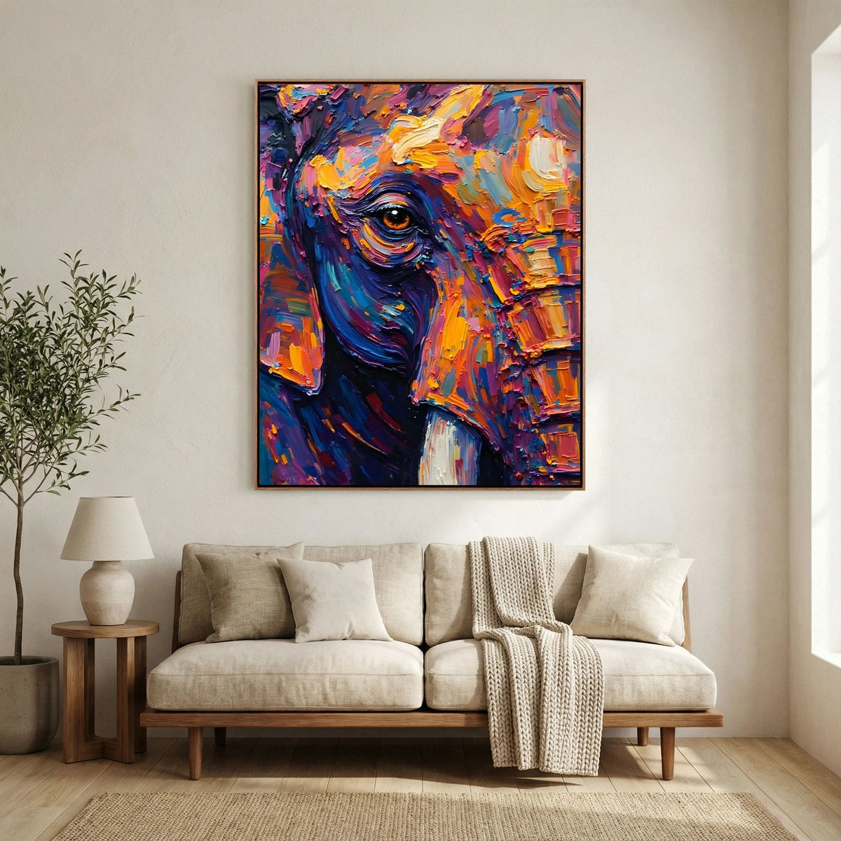 Elephants Eye Oil Style Canvas