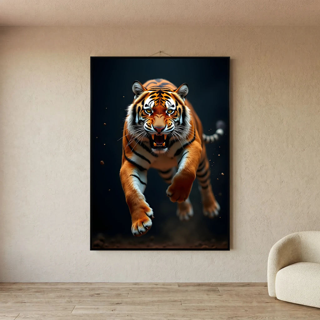 Tiger In Abstract Style Canvas