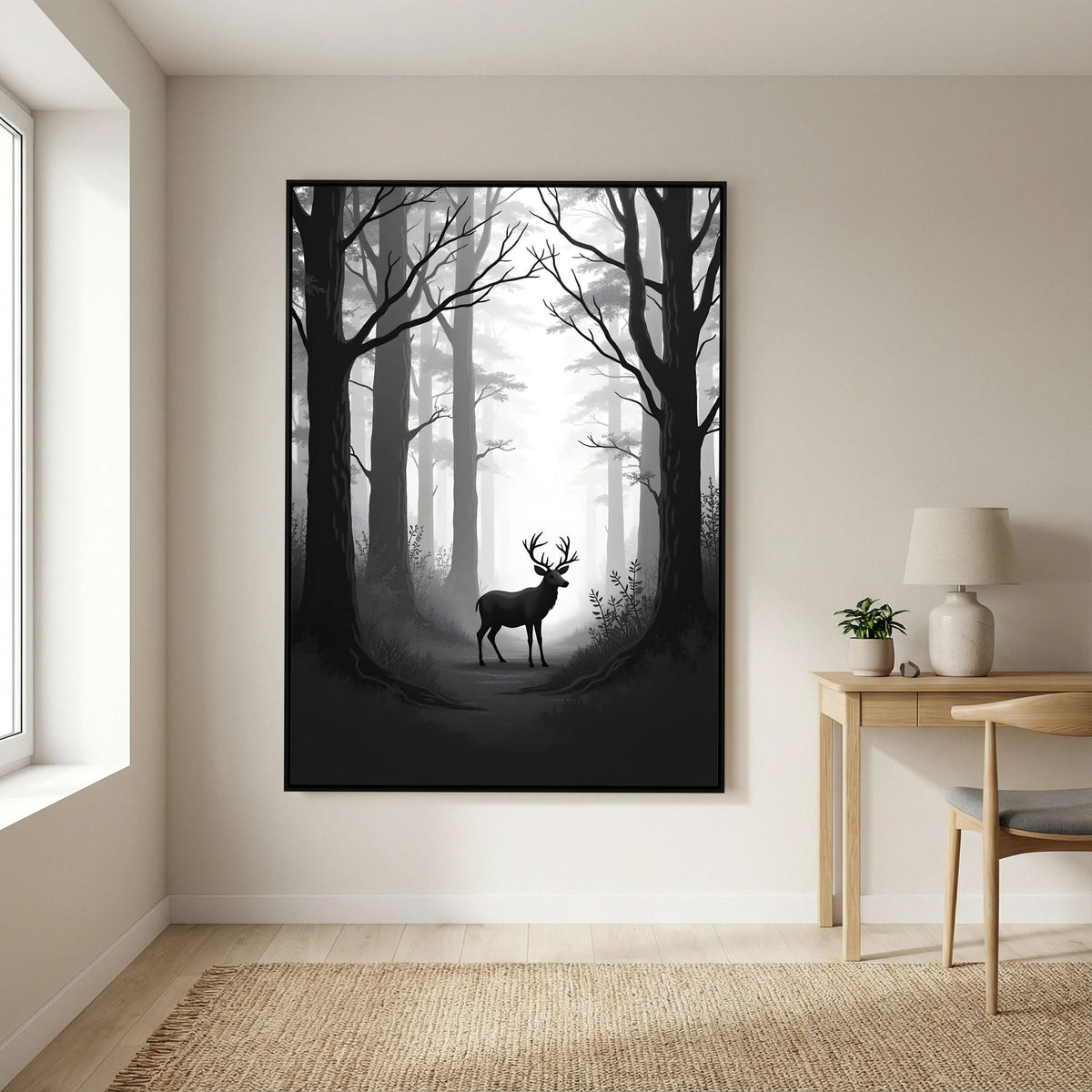 Black & White Lone Stage Canvas Print