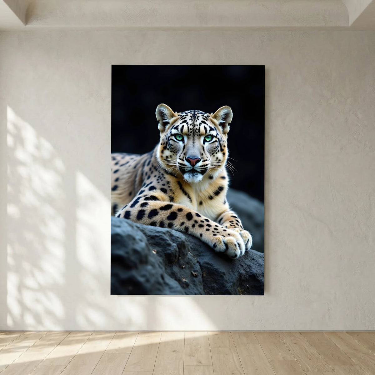 Snow Leopard Minimalist Big Cat Canvas