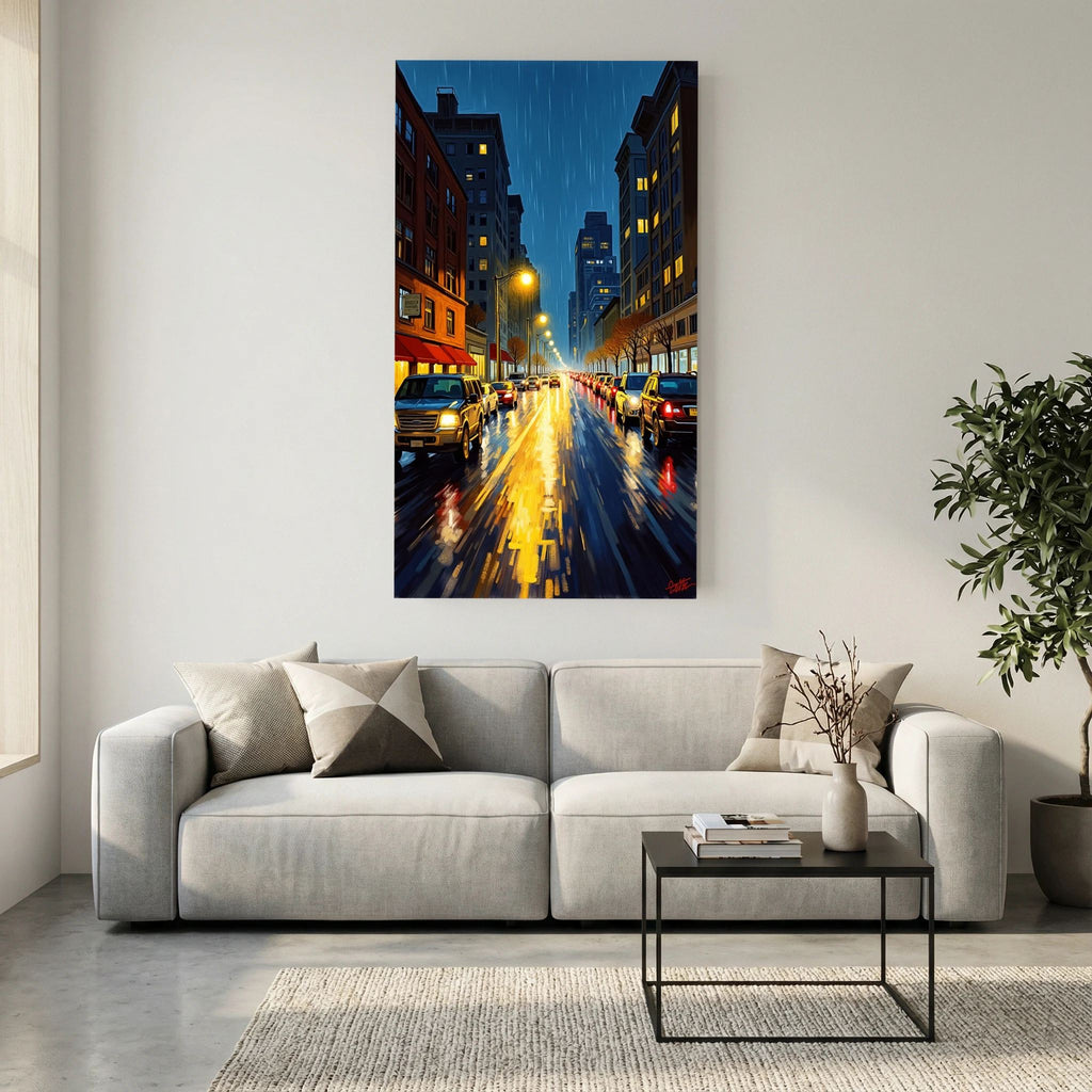Brooklyn By Night Canvas Wall Art
