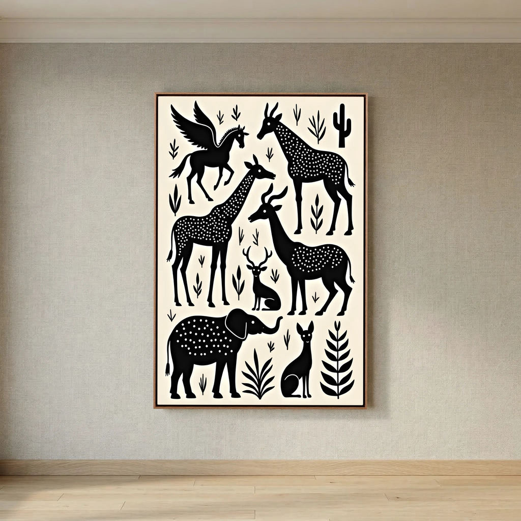 African Mystic On The Planes Wall Canvas
