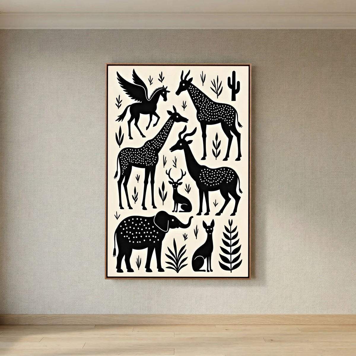 African Mystic On The Planes Wall Canvas