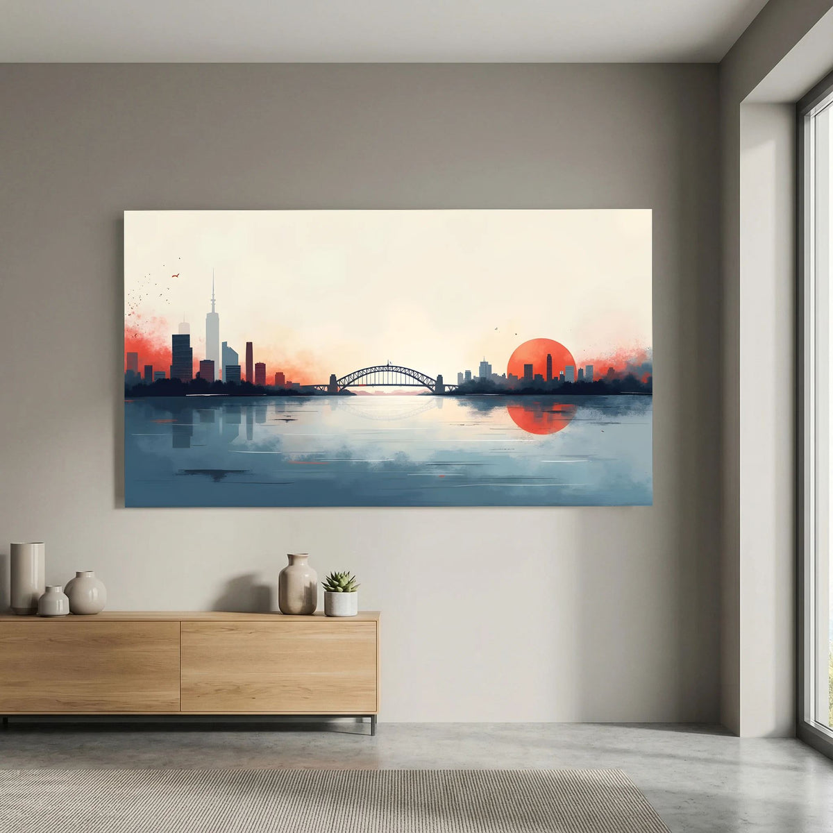 Sydney Harbour Bridge Abstract Sunset