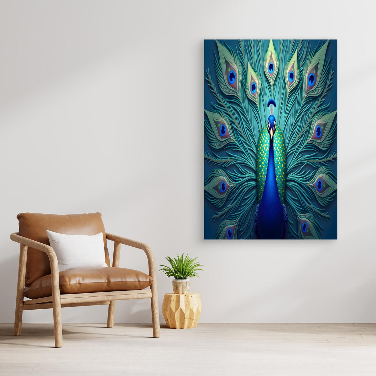 AI Creations Art Deco Style Peacock