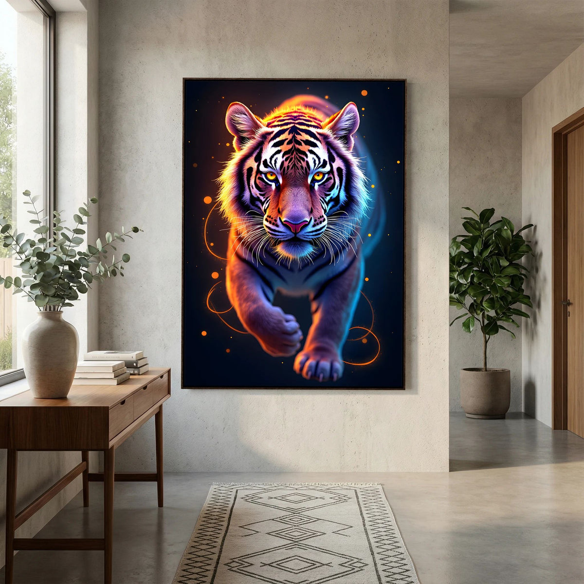 Abstract Tiger Minimalist Canvas Print