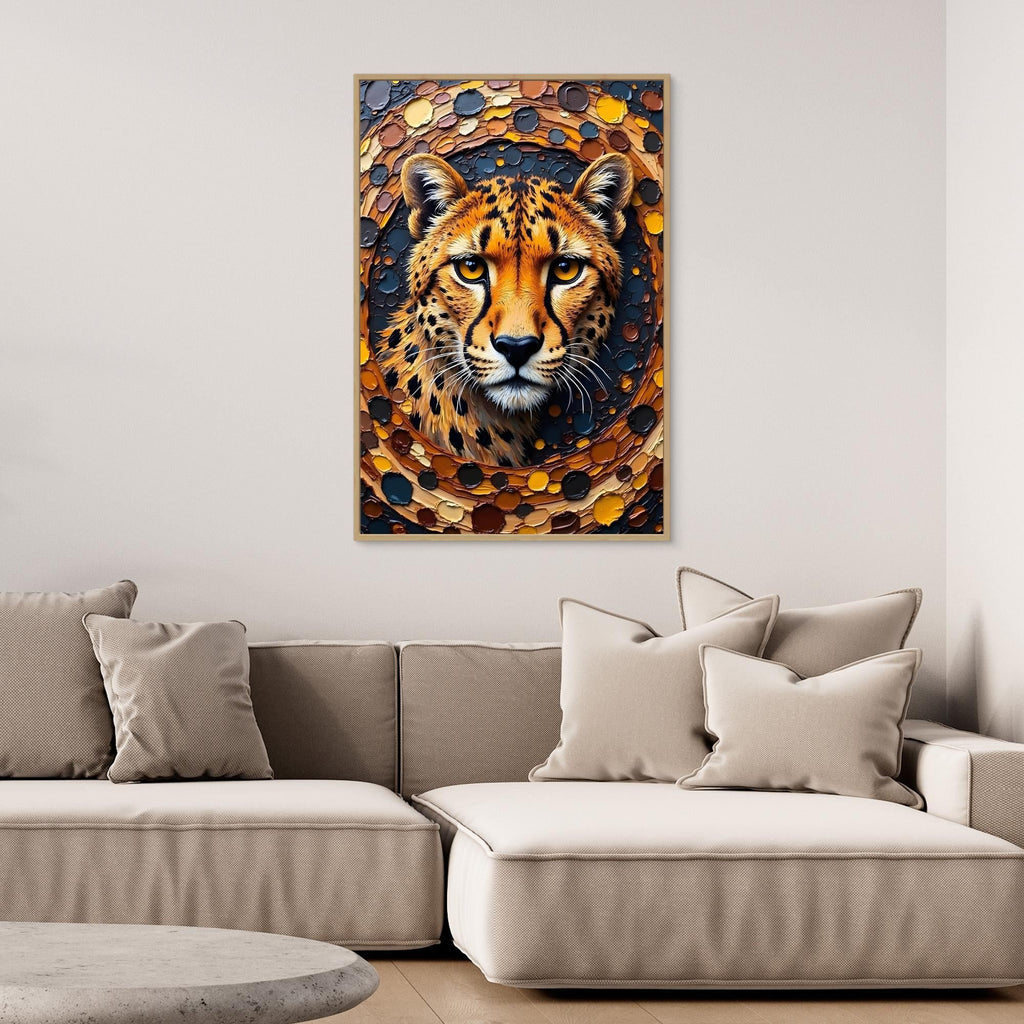 Majestic Cheetah Oil Style Canvas Minimalist Wall Decor