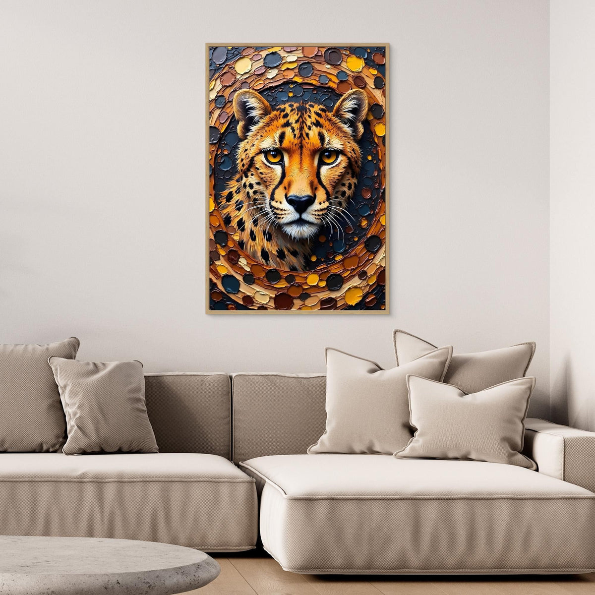 Majestic Cheetah Oil Style Canvas Minimalist Wall Decor