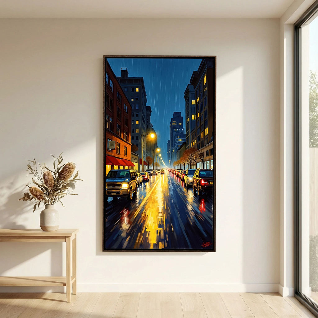Brooklyn By Night Canvas Wall Art