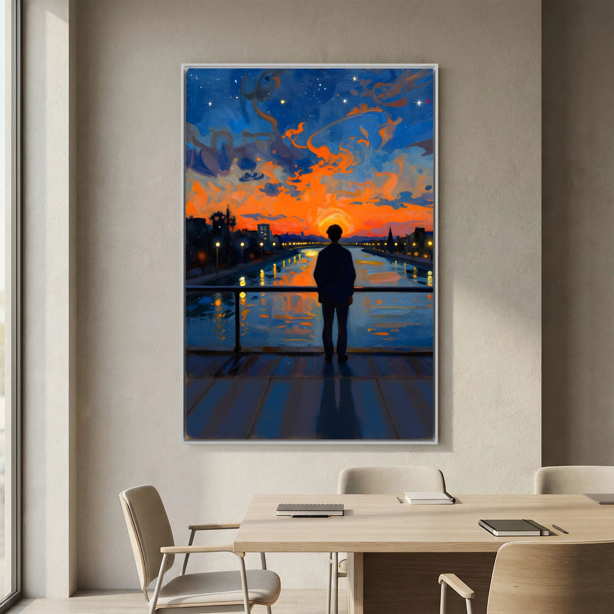 City Lights Canvas Wall Art Minimalist Wall Print