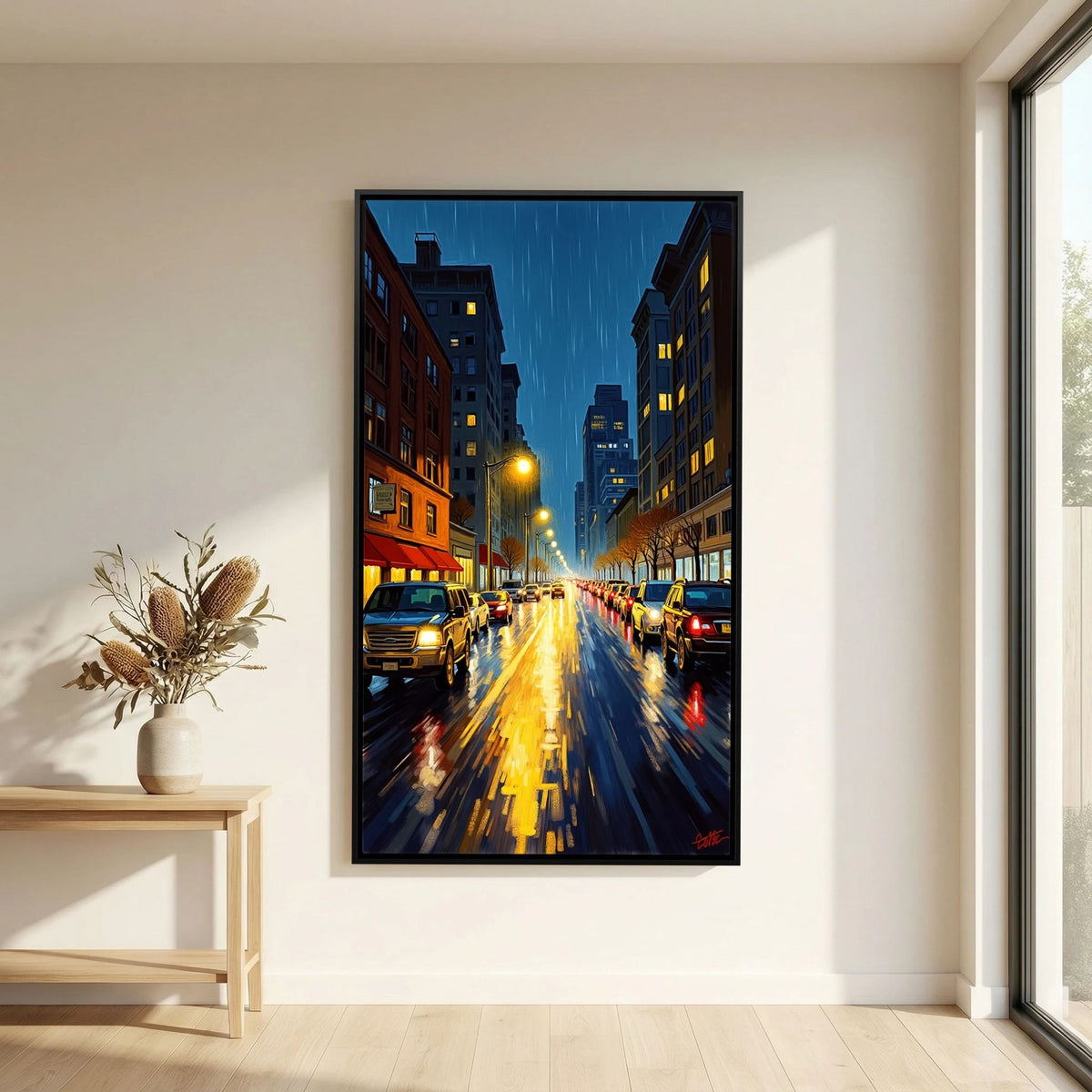 Brooklyn By Night Canvas Wall Art
