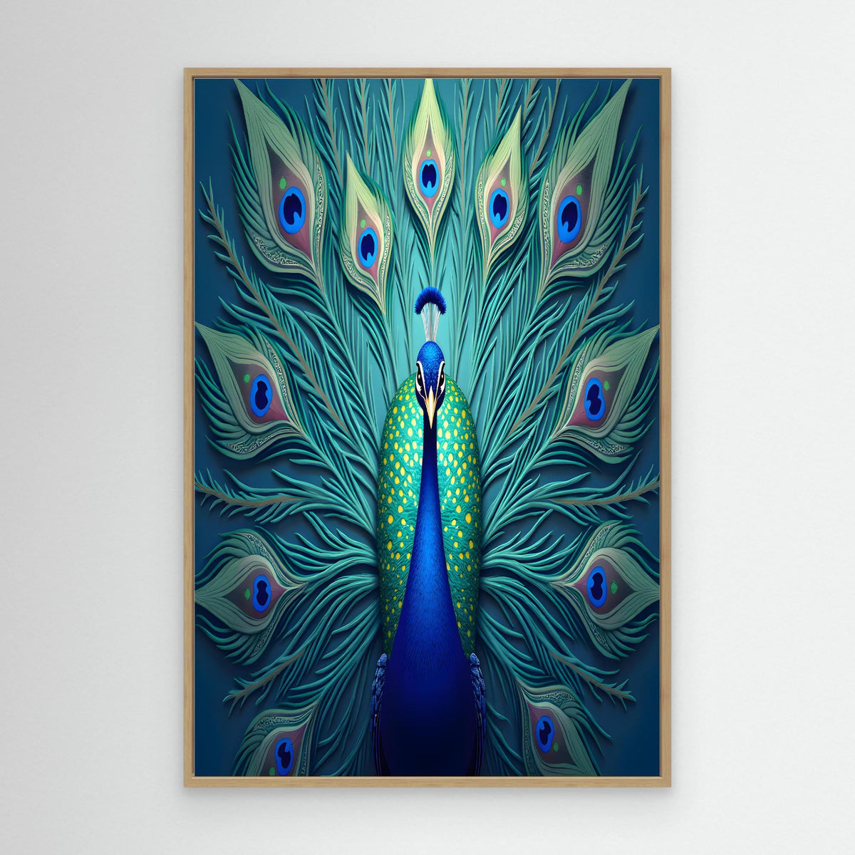 AI Creations Art Deco Style Peacock
