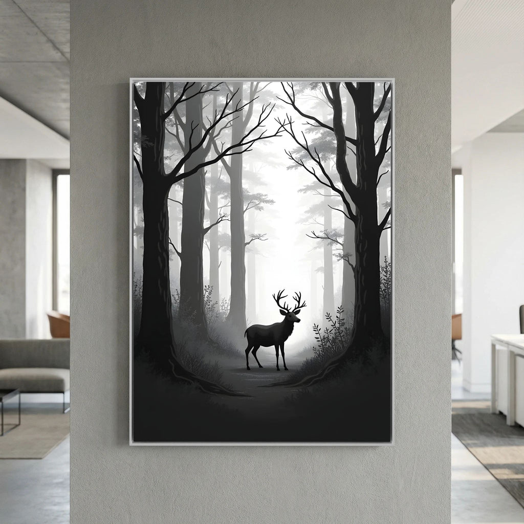 Black & White Lone Stage Canvas Print