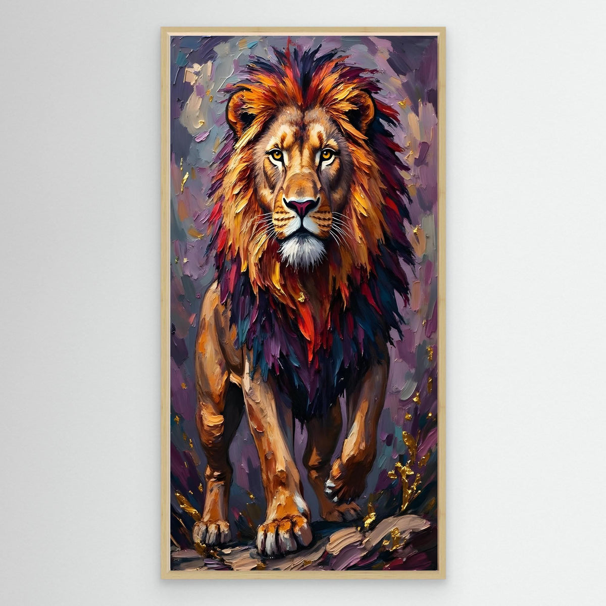 Abstract Lion Minimalist Oil Style